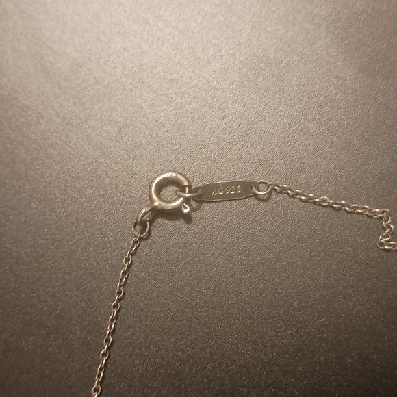 Tiffany & Co. Silver Necklace with Turquoise Heart - Picture 3 of 4